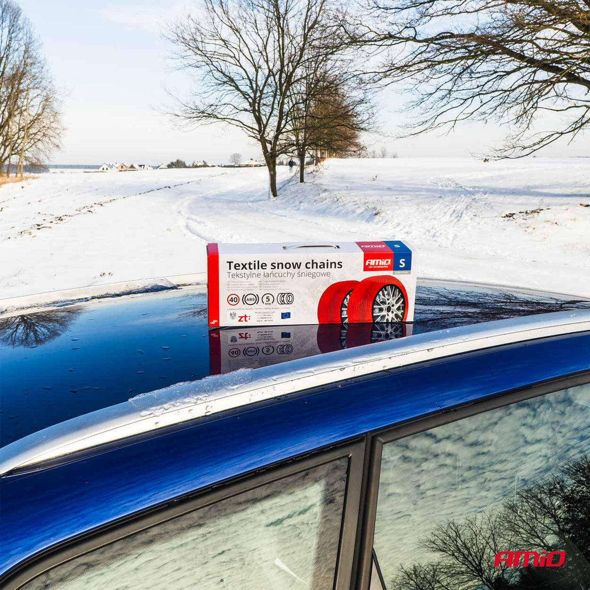 Textiel sneeuwkettingen S EN16662-1 Önorm V5121 2 stuks AMiO 04080 - AMiO 04080 - afbeelding 2