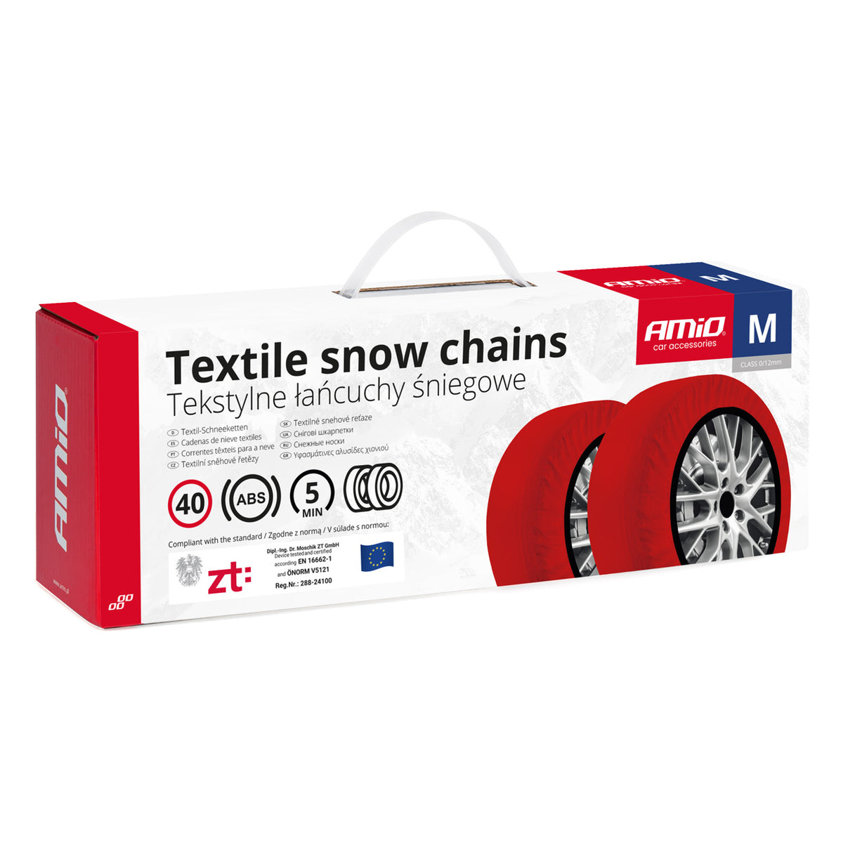Textiel sneeuwkettingen M EN16662-1 Önorm V5121 2 stuks AMiO 04081 - AMiO 04081 - afbeelding 14