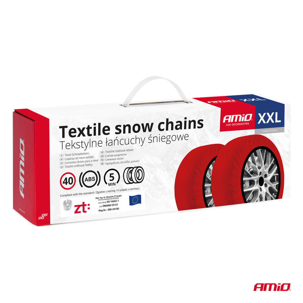 Textiel sneeuwkettingen XXL EN16662-1 Önorm V5121 2 stuks AMiO 04084 - AMiO 04084 - afbeelding 14