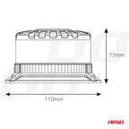 LED Waarschuwingslamp heavy duty W28B 12V 24V AMiO 04106 - AMiO 04106 - afbeelding 5