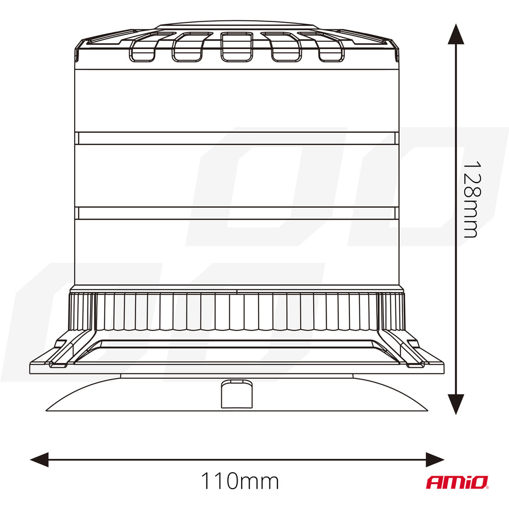 LED Waarschuwingslamp heavy duty W30M 12V 24V AMiO 04111 - AMiO 04111 - afbeelding 7