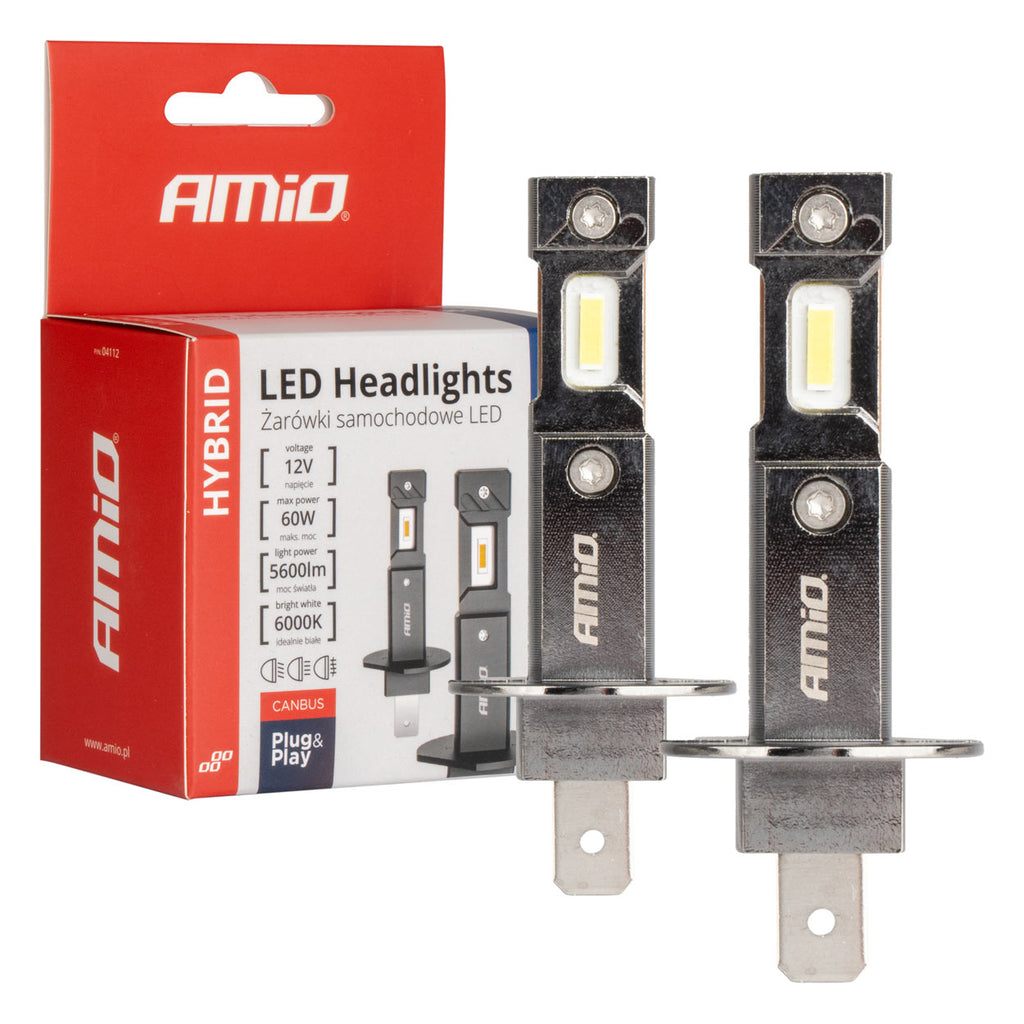 LED Koplampen Hybride serie H1 6000K Canbus 60W AMiO 04112 - AMiO 04112 - afbeelding 1