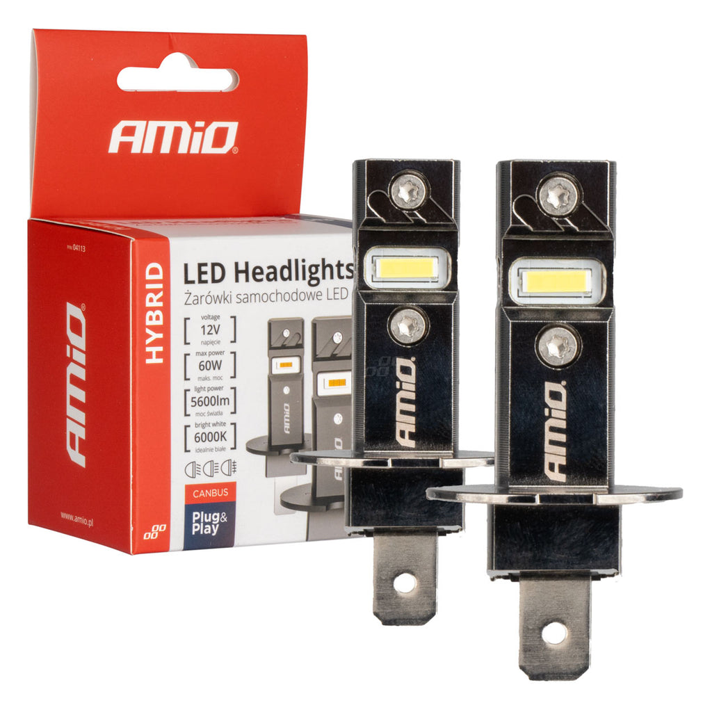 LED Koplampen Hybride serie H3 6000K Canbus 60W AMiO 04113 - AMiO 04113 - afbeelding 1