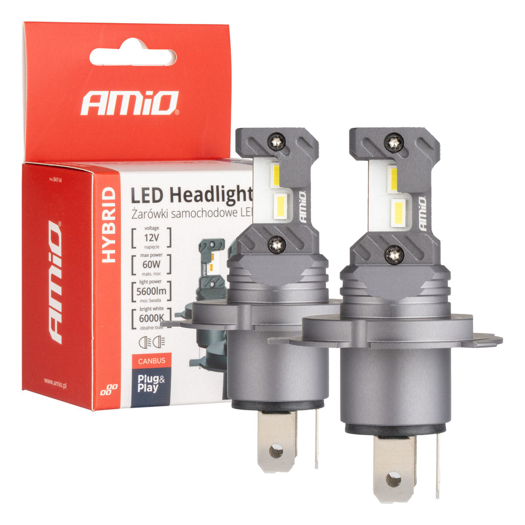 LED Koplampen Hybride serie H4 H19 6000K Canbus 60W AMiO 04114 - AMiO 04114 - afbeelding 4