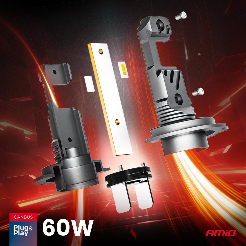 LED Koplampen Hybride serie H7 H18 6000K Canbus 60W AMiO 04115 - AMiO 04115 - afbeelding 3