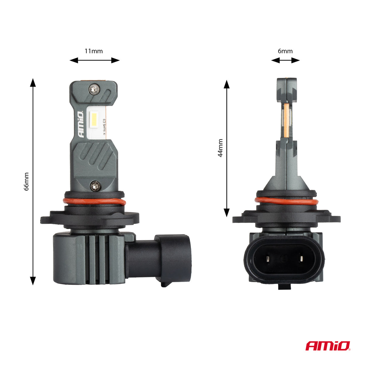 LED Koplampen Hybride serie HB3 HIR1 H10 6000K Canbus 60W AMiO 04117 - AMiO 04117 - afbeelding 4