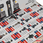 LED Koplampen Hybride serie H1 H3 H4 H7 HB3 HB4 6000K Canbus 16 sets AMiO 04120 - AMiO 04120 - afbeelding 6
