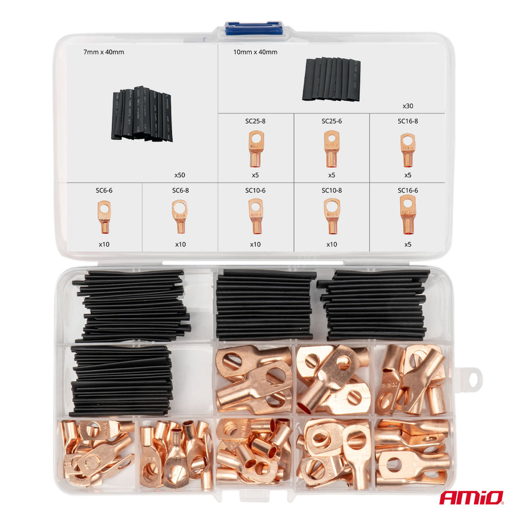 Krimpkous connectoren en buizen 140 stuks AMiO 04121 - AMiO 04121 - afbeelding 2