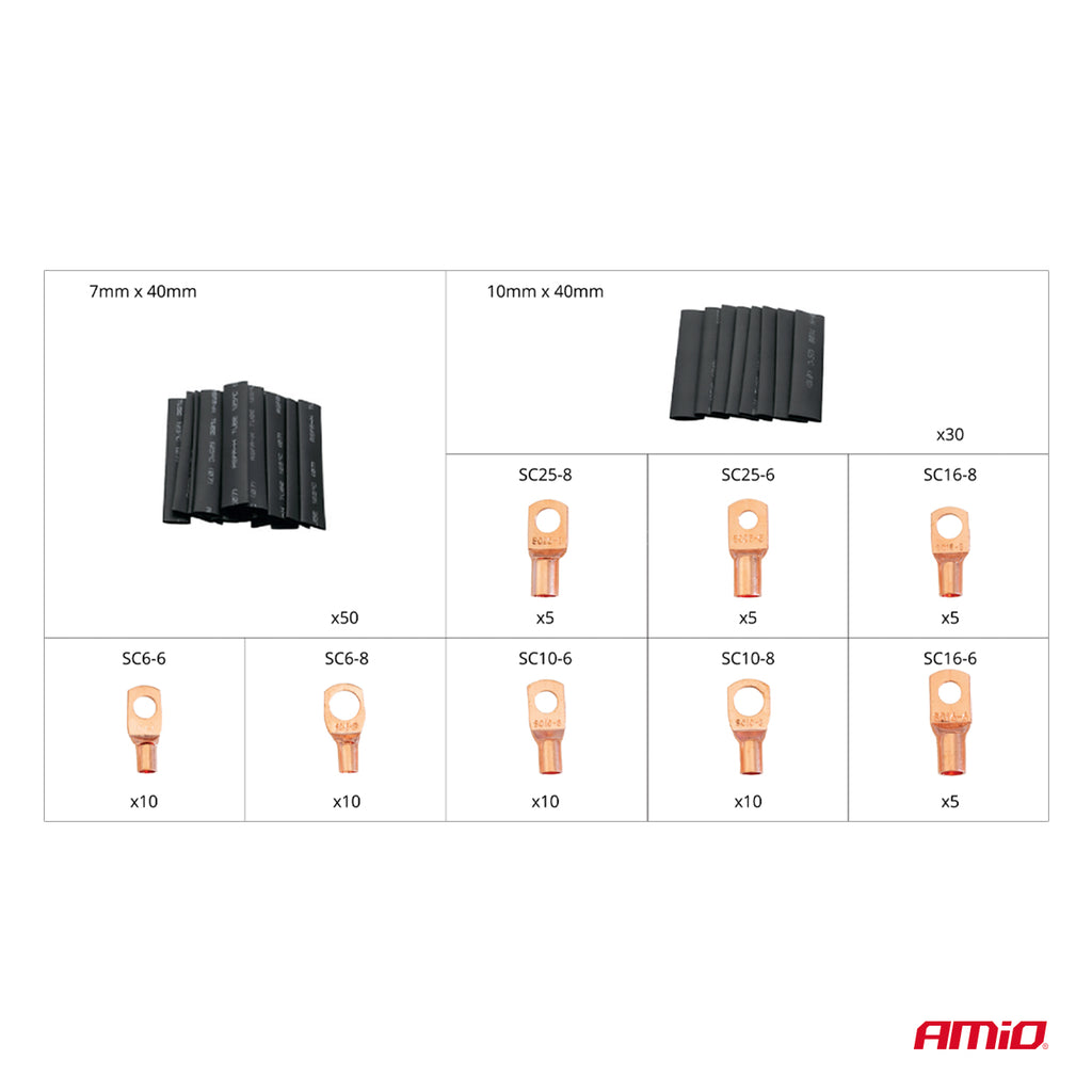 Krimpkous connectoren en buizen 140 stuks AMiO 04121 - AMiO 04121 - afbeelding 5