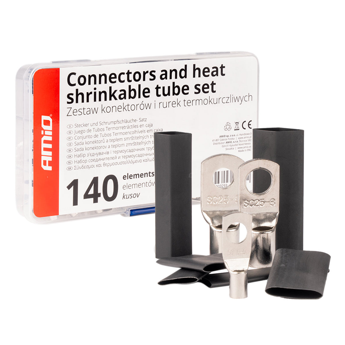 Krimpkous connectoren en buizen 140st AMiO 04122 - AMiO 04122 - afbeelding 1