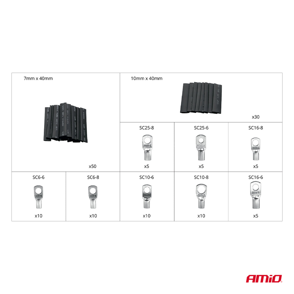 Krimpkous connectoren en buizen 140st AMiO 04122 - AMiO 04122 - afbeelding 5