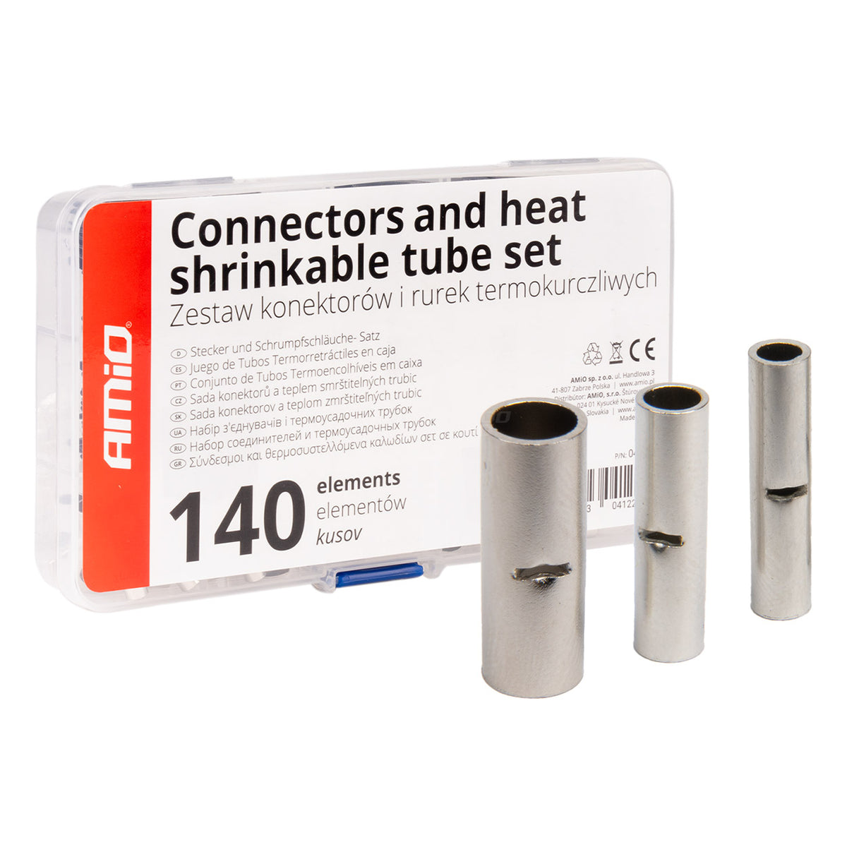 Set kabelconnectoren BN1.25 BN2 BN5.5 160 stuks AMiO 04123 - AMiO 04123 - afbeelding 1
