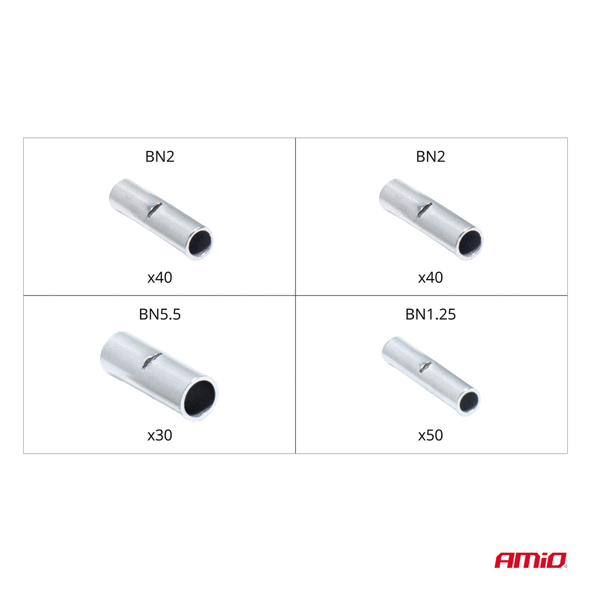 Set kabelconnectoren BN1.25 BN2 BN5.5 160 stuks AMiO 04123 - AMiO 04123 - afbeelding 5
