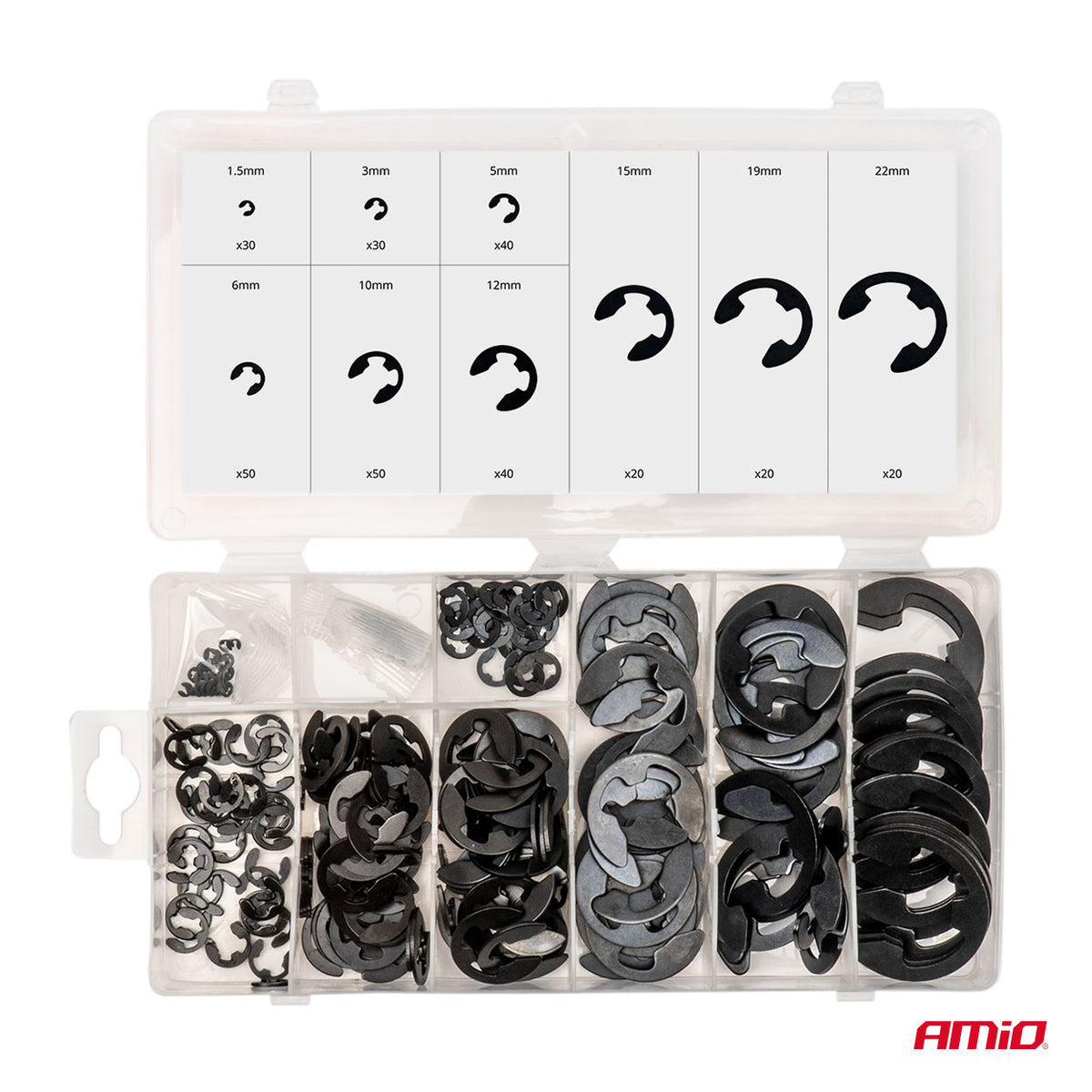E-Clip Externe Borgset 300-delig AMiO 04124 - AMiO 04124 - afbeelding 2