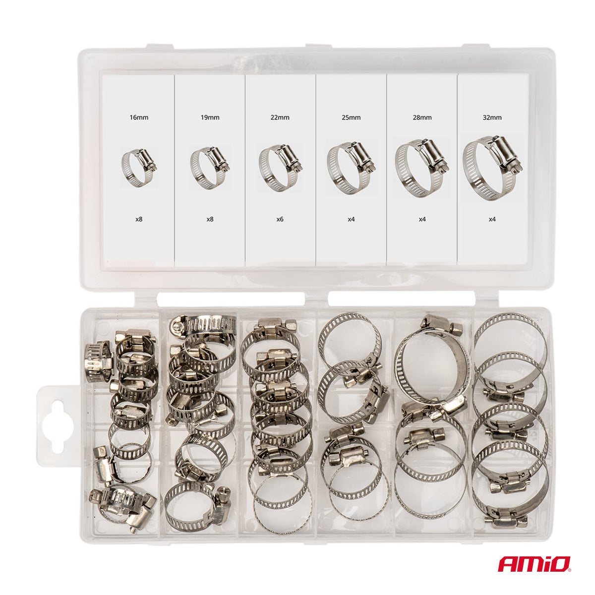 RVS schroefklemmen set 34-delig AMiO 04125 - AMiO 04125 - afbeelding 2