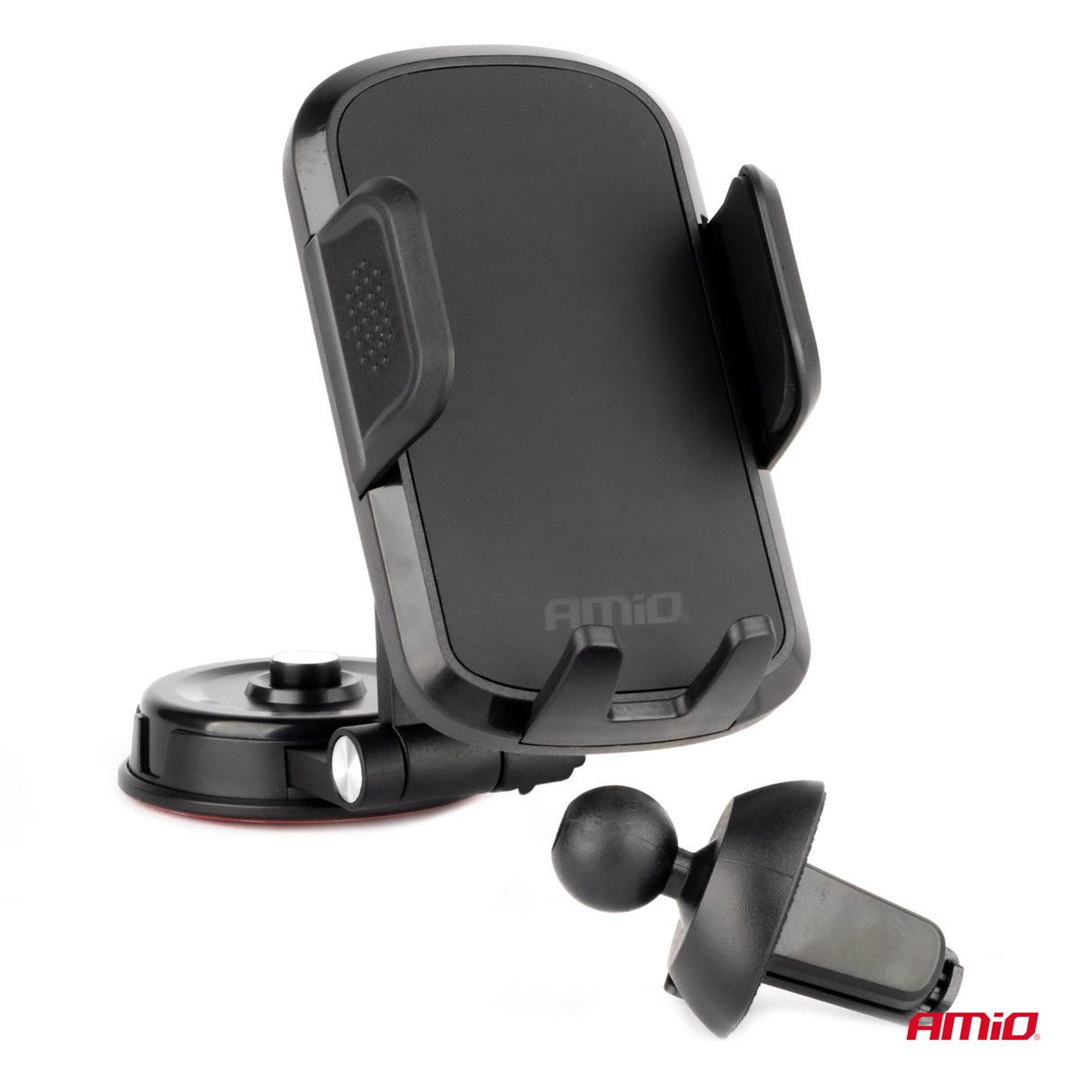 Draaibare dashboard ventilatierooster telefoonhouder 360° 2in1 AMiO 04138 - AMiO 04138 - afbeelding 2