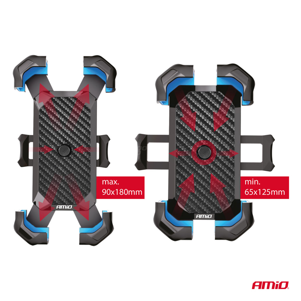 Fiets motorycle scooter roterende telefoonhouder 360° AMiO 04146 - AMiO 04146 - afbeelding 3