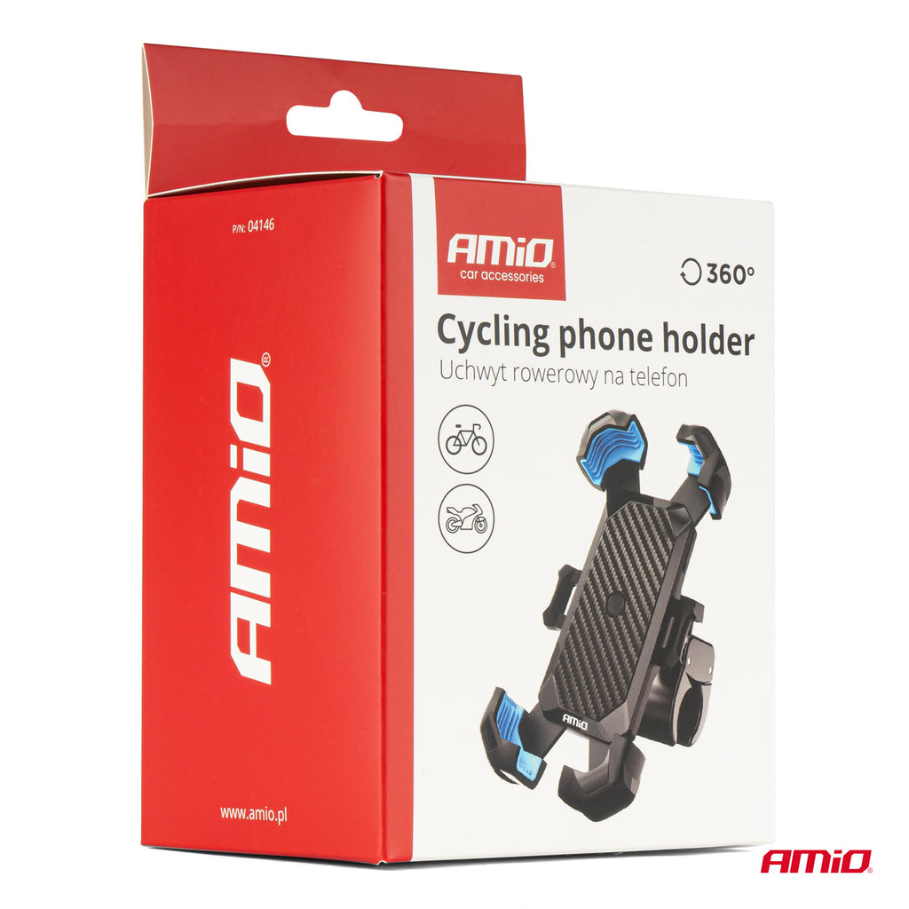 Fiets motorycle scooter roterende telefoonhouder 360° AMiO 04146 - AMiO 04146 - afbeelding 6