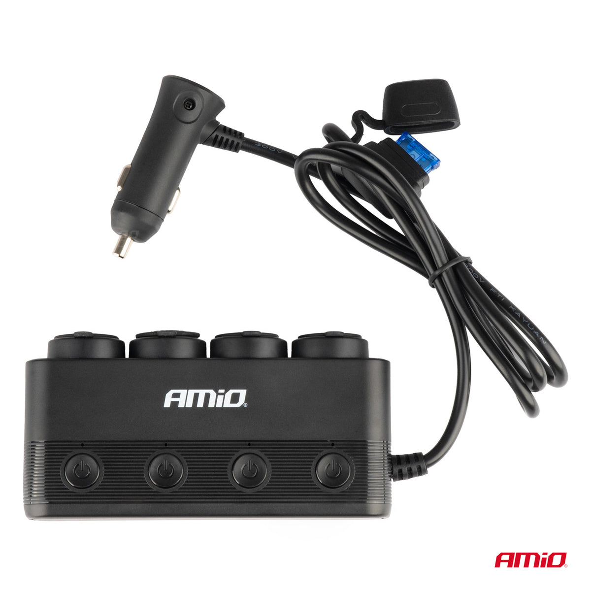 Viervoudige stekkerdoos PD30W QC3.0 12/24V max 216W AMiO 04175 - AMiO 04175 - afbeelding 3