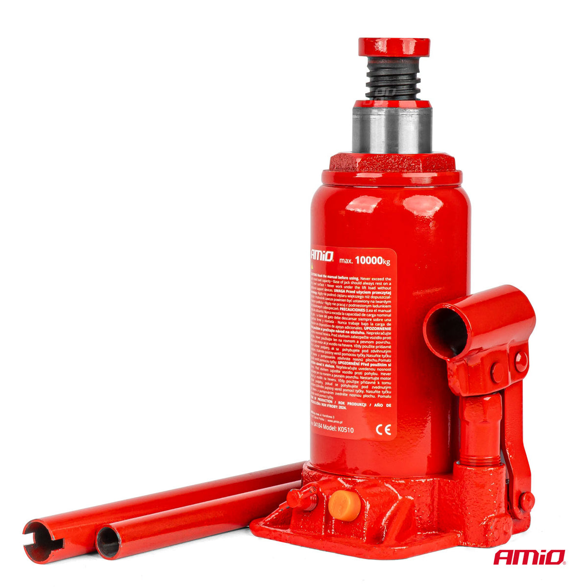 Fles hydraulische krik 10T PVC doos AMiO 04184 - AMiO 04184 - afbeelding 2