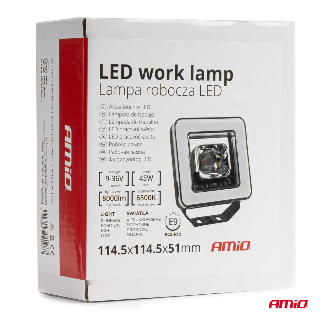 Werklamp AWL57 45W 6500K 8000lm 9-36V AMiO 04198 - AMiO 04198 - afbeelding 8