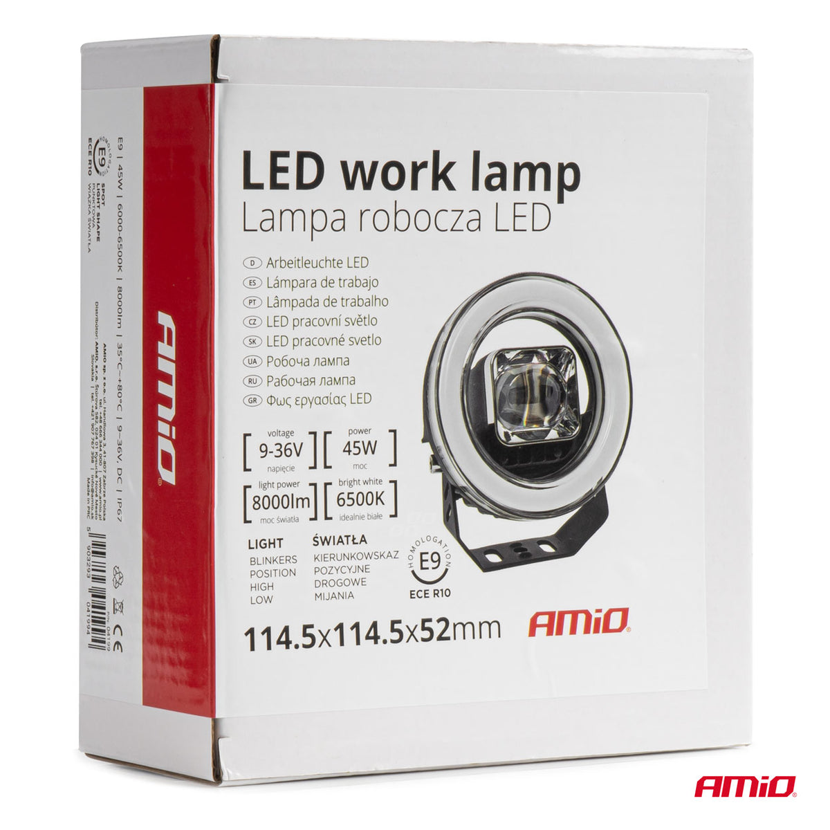 Werklamp AWL58 45W 6500K 8000lm 9-36V AMiO 04199 - AMiO 04199 - afbeelding 8