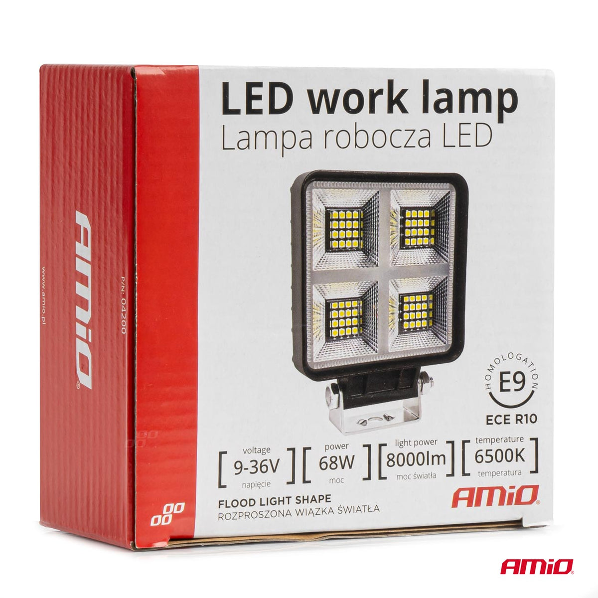 Werklamp AWL59 68W 6500K 8000lm 9-36V AMiO 04200 - AMiO 04200 - afbeelding 7