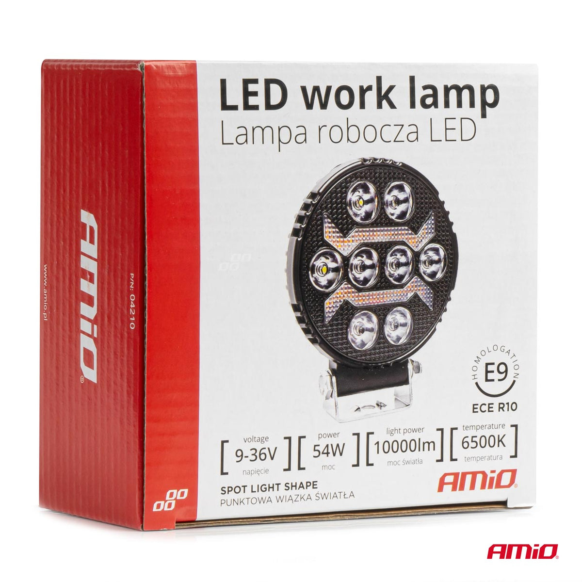 Werklamp AWL69 54W 6500K 10000lm 9-36V AMiO 04210 - AMiO 04210 - afbeelding 7