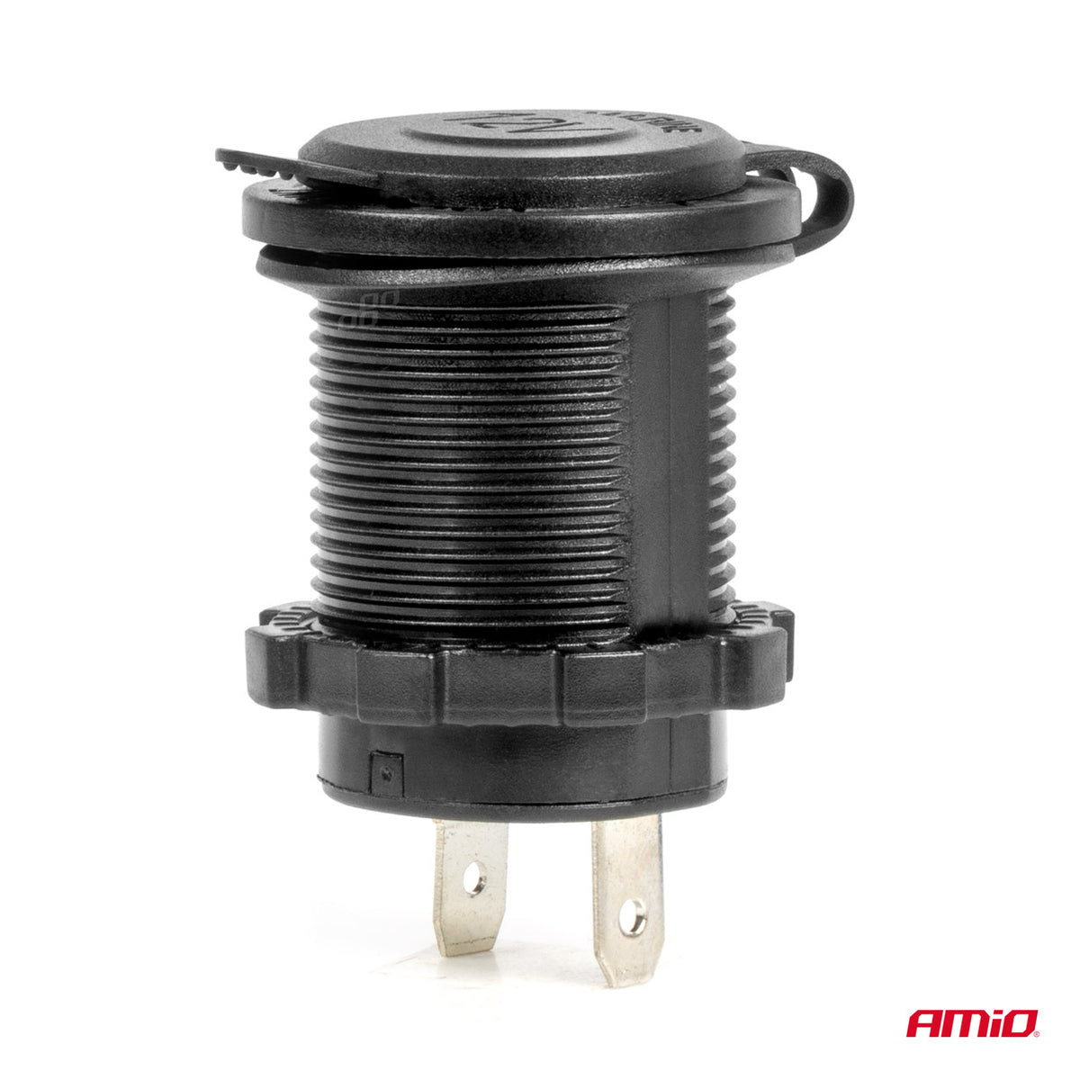 Waterdichte auto sigarettenaansteker aansluiting met RODE LED-achtergrondverlichting 12/24V AMiO 04219 - AMiO 04219 - afbeelding 3