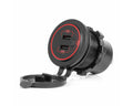 Dual USB C auto lader12/24V 3.0A max rood verlicht met aan-uit schakelaar