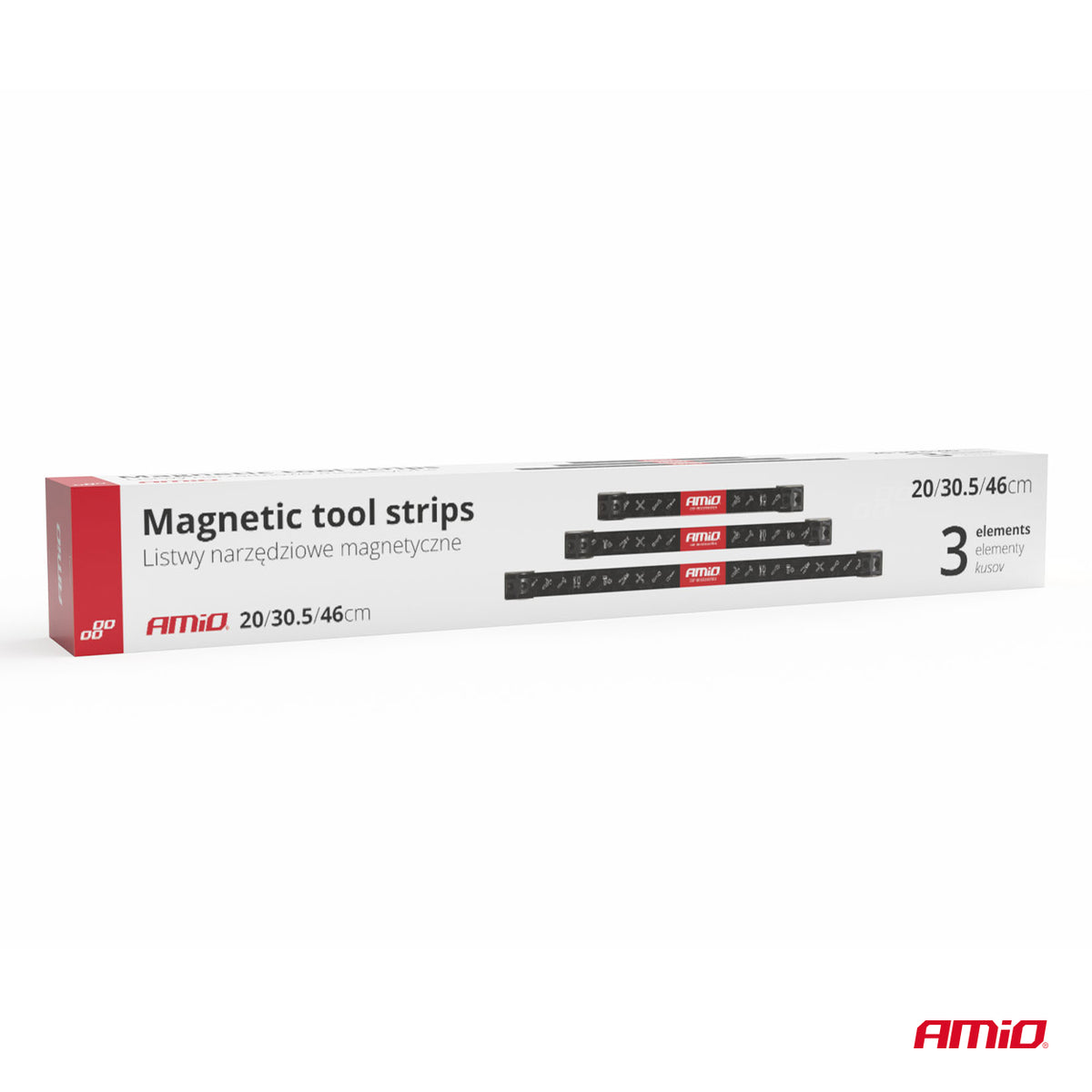 Magnetische Strips Gereedschapshouders Set 1x20cm 1x30,5cm 1x46cm AMiO 04263 - AMiO 04263 - afbeelding 10