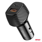 Autolader QC+PD 20W USB-A + USB-C AMiO 04282 - AMiO 04282 - afbeelding 2