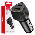 Autolader QC+PD 38W USB-A + USB-C AMiO 04283 - AMiO 04283 - afbeelding 1