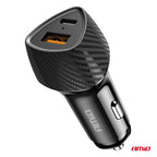 Autolader QC+PD 38W USB-A + USB-C AMiO 04283 - AMiO 04283 - afbeelding 2