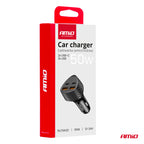 Autolader 50W 2xUSB-A + 2xUSB-C AMiO 04284 - AMiO 04284 - afbeelding 3