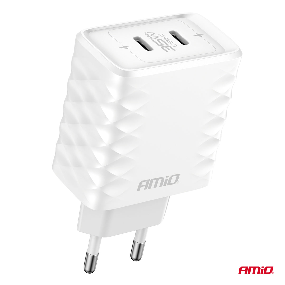 Wandlader Snellader 35W 2xUSB-C AMiO 04288 - AMiO 04288 - afbeelding 2