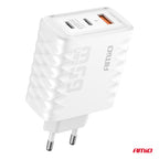 Wandlader Quick Charge 65W USB-A + 2xUSB-C AMiO 04289 - AMiO 04289 - afbeelding 2