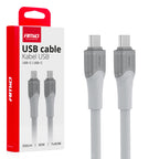 Kabel USB-C NAAR TYPE-C 60W 300cm FullLINK model X111 AMiO 04293 - AMiO 04293 - afbeelding 1