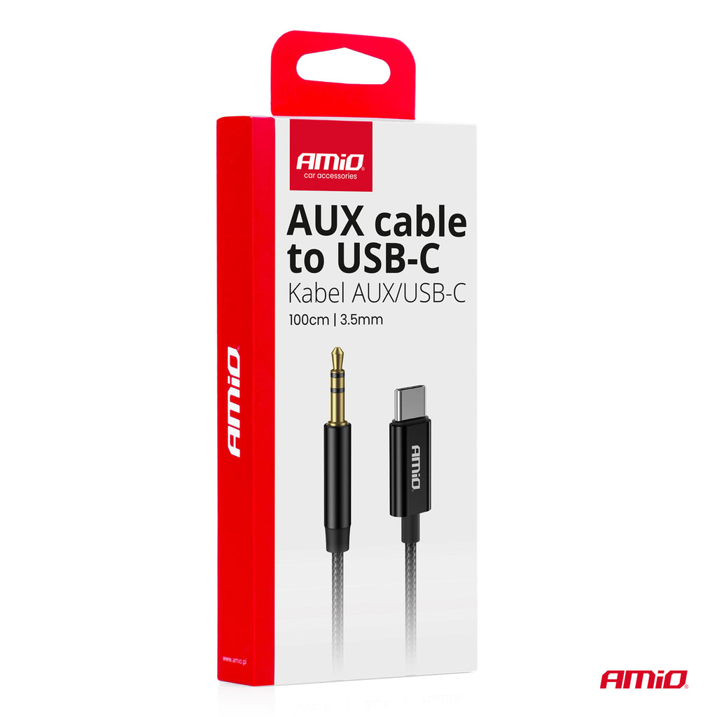 Kabel USB-C NAAR TYPE AUX Mini Jack 3,5 mm 1 m AMiO 04294 - AMiO 04294 - afbeelding 3
