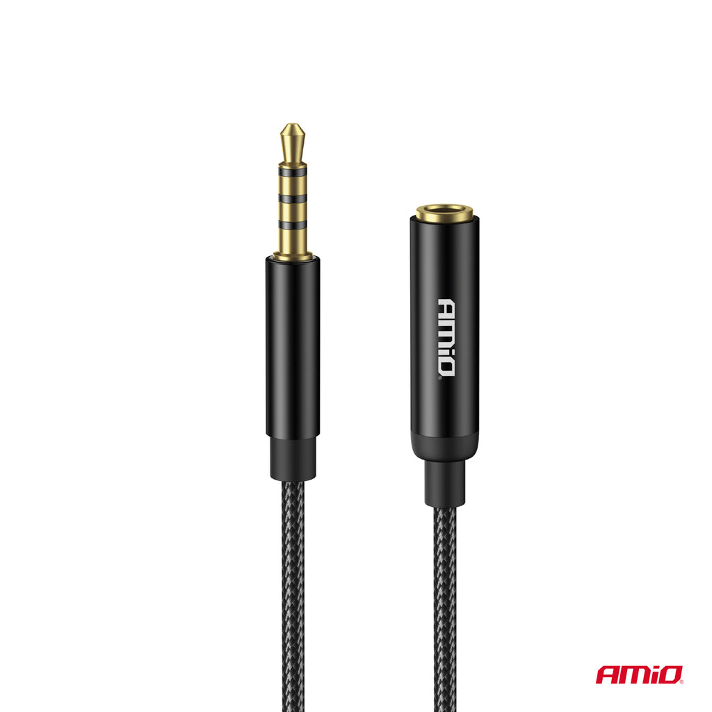 Verlengkabel AUX Mini Jack 3,5 mm mannelijk naar 3,5 mm vrouwelijk 2 m AMiO 04296 - AMiO 04296 - afbeelding 2