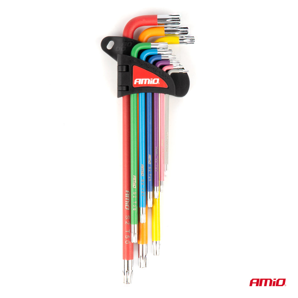 Torx sleutels S2 9st AMiO 04301 - AMiO 04301 - afbeelding 2