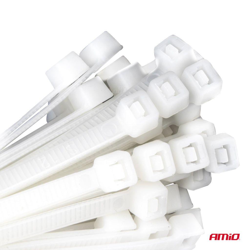 Witte kabelbinders 3,6×150mm 100 stuks AMiO 04308 - AMiO 04308 - afbeelding 3