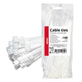 Witte kabelbinders 4,8×200mm 100 stuks AMiO 04310 - AMiO 04310 - afbeelding 1