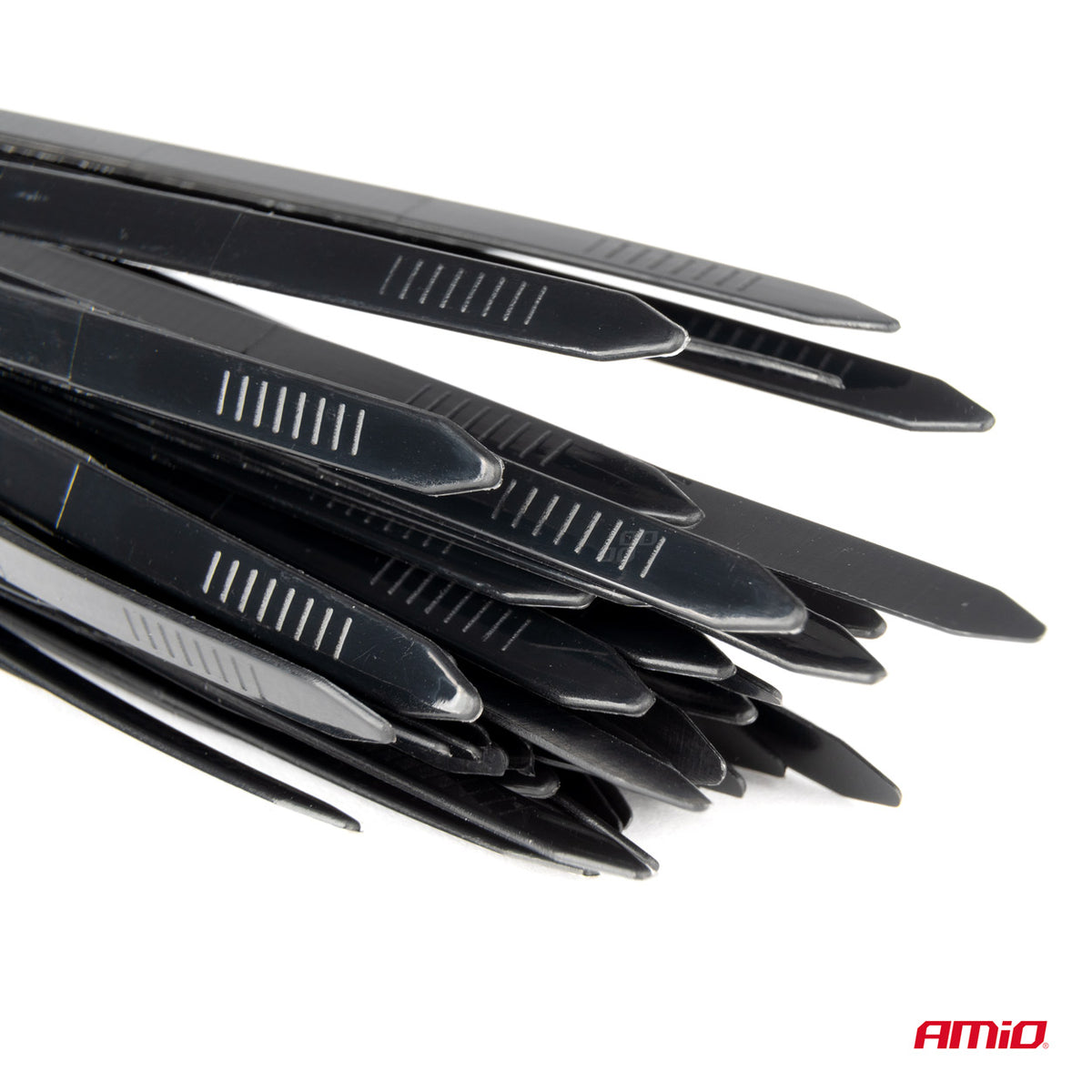 Zwarte korte kunststof kabelbinders set van 60 stuks. AMiO 04314 - AMiO 04314 - afbeelding 5