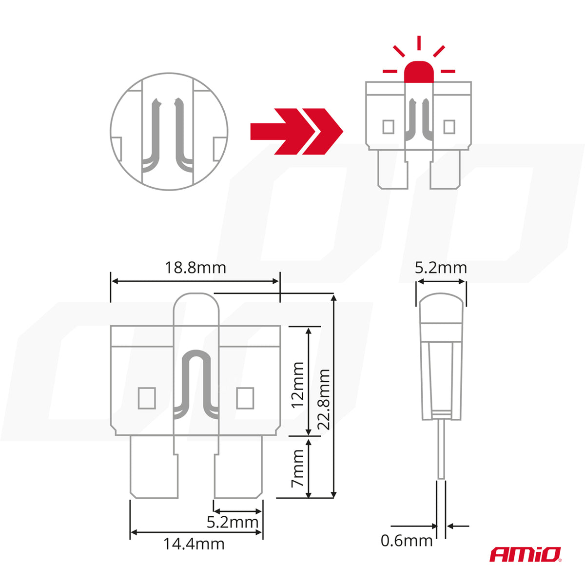 LED Autoblad standaard zekeringen, assortiment AMiO 04341 - AMiO 04341 - afbeelding 6