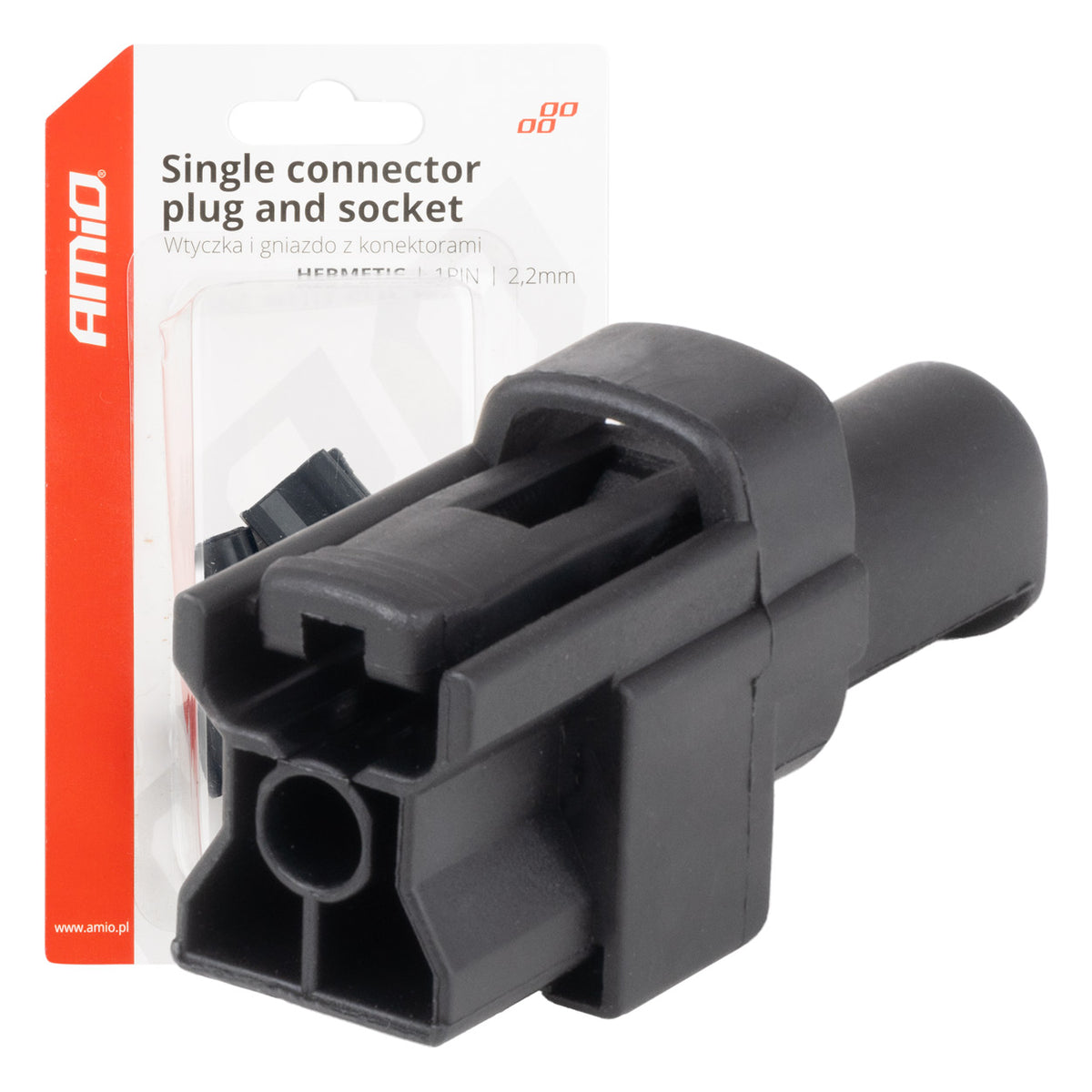 Stekker- en stopcontactset 1 PIN 2,2 mm AMiO 04345 - AMiO 04345 - afbeelding 1
