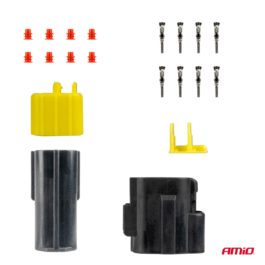 Connector stekker en stopcontact set 4 PIN 2.2mm AMiO 04348 - AMiO 04348 - afbeelding 3