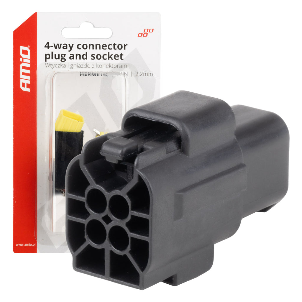 Connector stekker en stopcontact set 4 PIN 2.2mm AMiO 04348 - AMiO 04348 - afbeelding 5