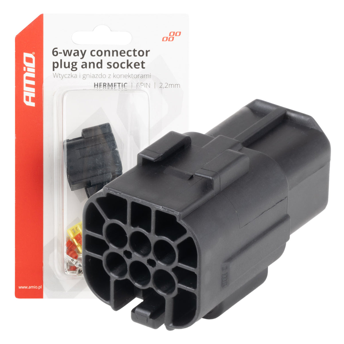 Stekker- en stopcontactset 6 PIN 2,2 mm AMiO 04349 - AMiO 04349 - afbeelding 1