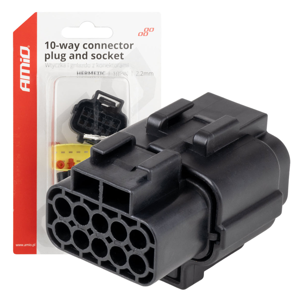 Stekker- en stopcontactset 10 PIN 2,2 mm AMiO 04351 - AMiO 04351 - afbeelding 1